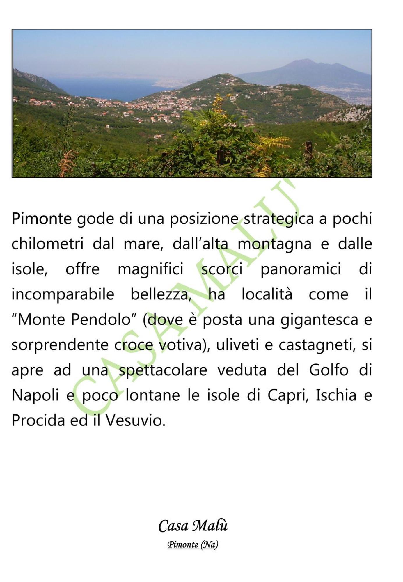 Appartamento La Casa di Malù Pimonte Esterno foto
